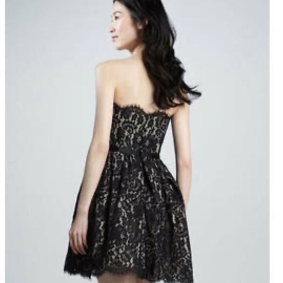 Robert Rodriguez  Lace Strapless  Black Dress - Picture 2 of 8